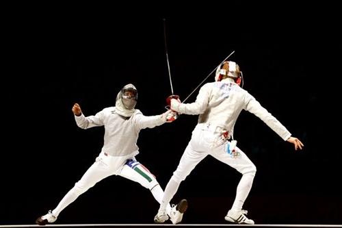 Duelo de sabre durante os Jogos Londres 2012 / Foto: Getty Images / Hannah Johnston
