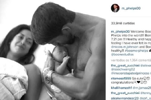 Phelps anuncia nascimento de Boomer na internet / Foto: Reprodução / Instagram