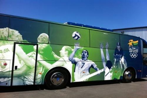 Ônibus estará à disposição dos atletas brasileiros / Foto: Divulgação COB