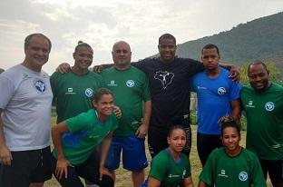 Seleção brasileira de levantamento de pesos no CT da Unimed, no Rio de Janeiro /  Foto: Divulgação/CBLP