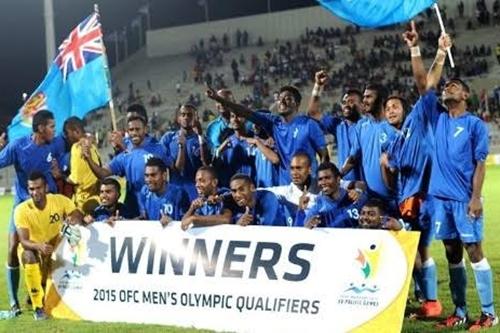 Seleção de Fiji comemora vaga olímpica / Foto: Divulgação