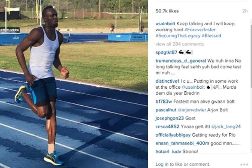 Usain Bolt e sua indireta do Instagram / Foto: Reprodução 