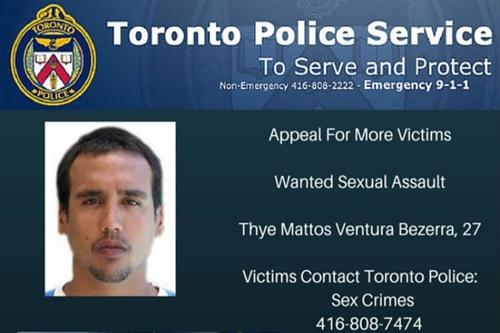Polícia de Toronto chegou a divulgar foto de Thyê como procurado / Foto: Reprodução / Twitter