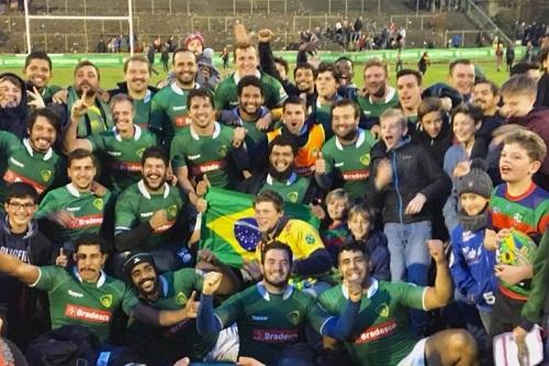 Seleção Brasileira de Rugby XV derrotou a Bélgica por 23 a 19 neste sábado (18), alcançando feito inédito / Foto: Divulgação/CBRu