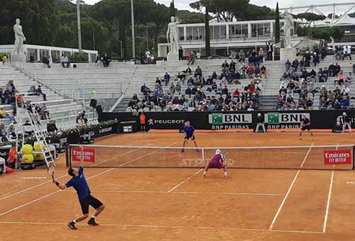 Dupla disputou o quarto torneio no saibro, em Roma, antes de Roland Garros  / Foto: Divulgação